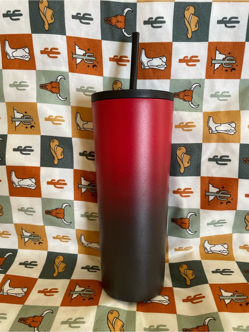 Tampa Bay Buccaneers Simple Modern Slim 24 oz Tumbler - Red to Black Ombre - Picture 2 of 6